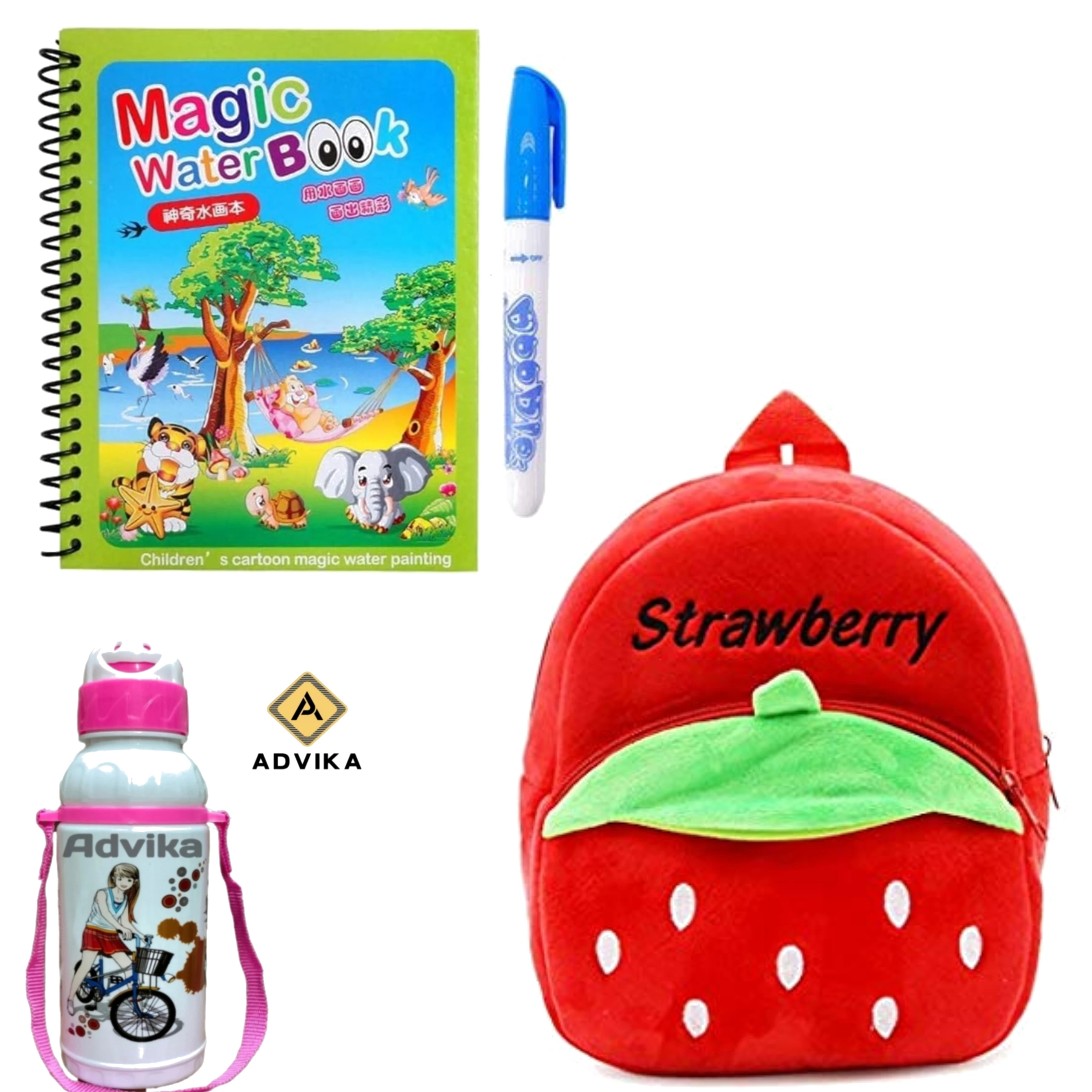 Strawberry magic book bottle KIDS BAG, Magic Book for Kids | Magic Book for Children | Educational Learning Book| Ages 2-5 Years |