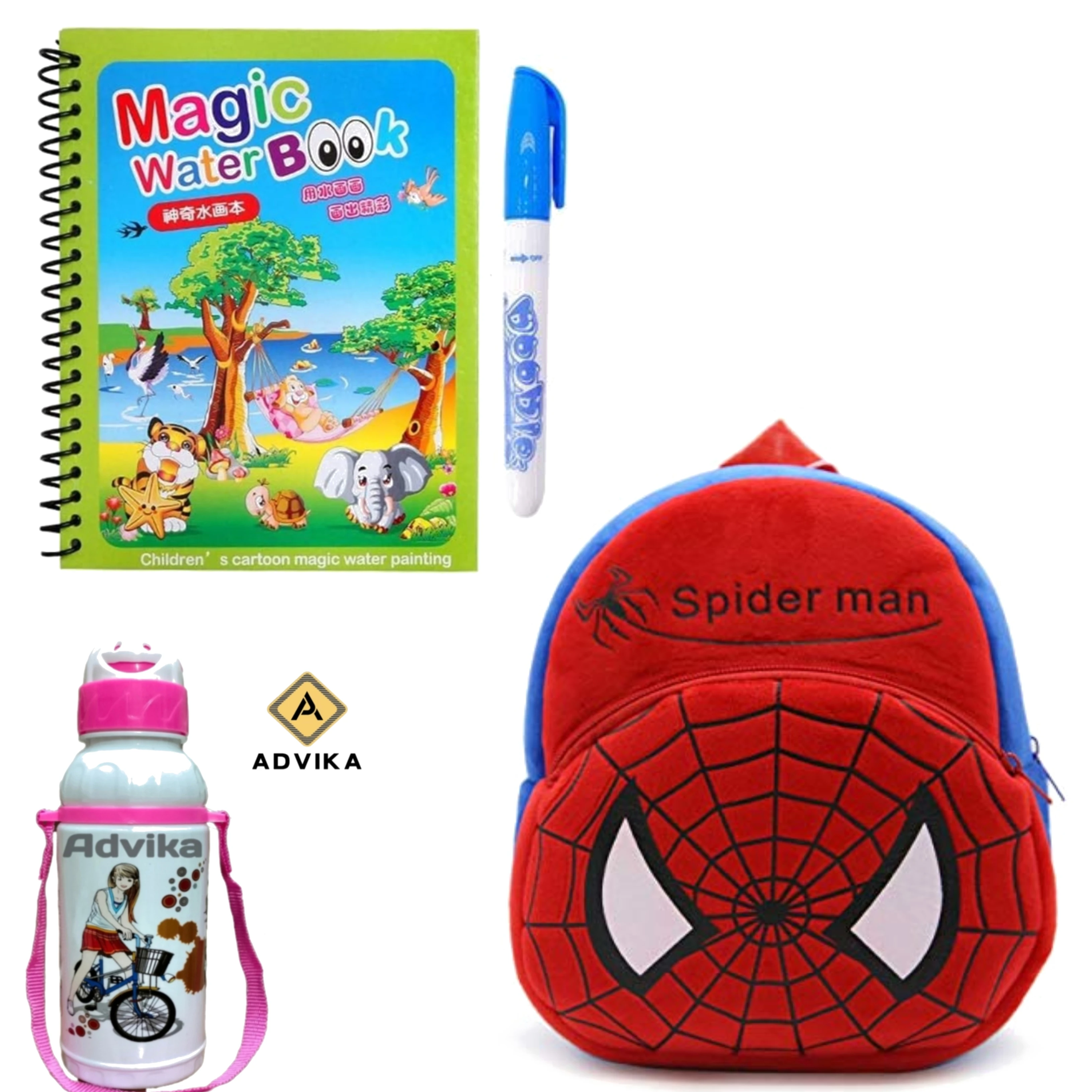 Red spiderman magic book bottle KIDS BAG, Magic Book for Kids | Magic Book for Children | Educational Learning Book| Ages 2-5 Years |