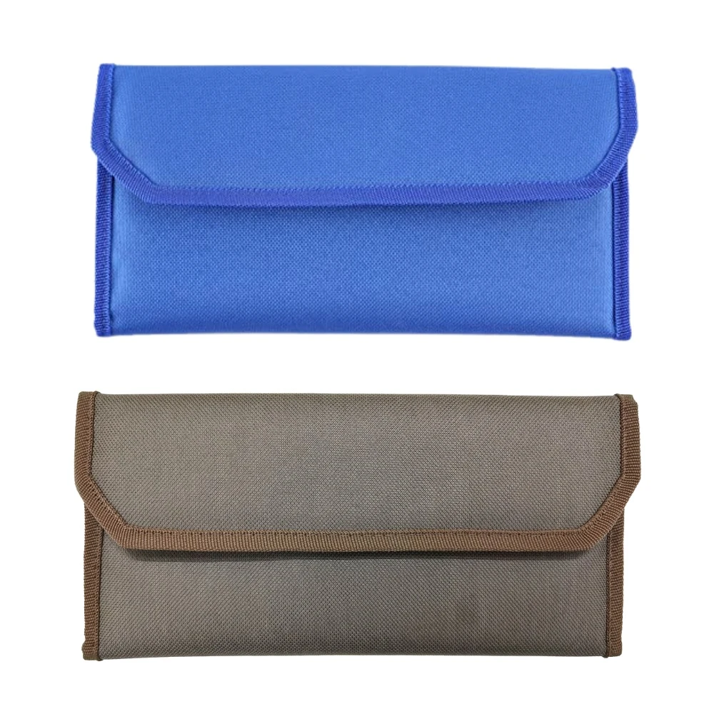 Ransh Car Document Holder or Two Wheeler Document Organizer, All Vehicle Document Organisers, Pack of 2 (Mat Brown & Mat Blue)